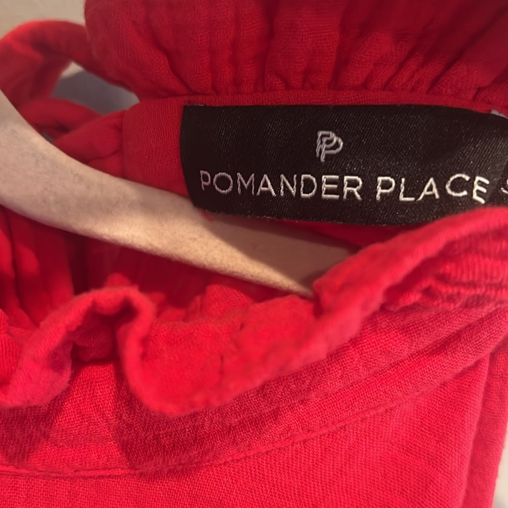 Tuckernuck || Pomander Place Red Lightweight Cotton Gauze Morgan Dress - Picture 5 of 6